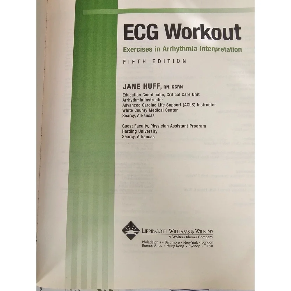 ECG Workout : Exercises in Arrhythmia Interpretation by Jane Huff (2005,...